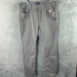 Polo Ralph Lauren Gray Stretch Chino Pants Men's 38x32 Flat Front